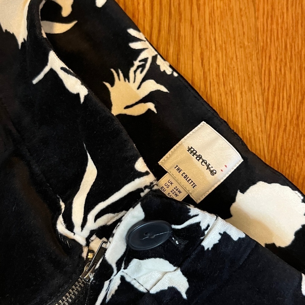 Anthropologie x Maeve Cropped Velvet Wide-Leg Pants Size 22W NWT - Picture 10 of 15